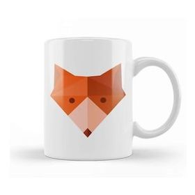 Humuts Geometric Animal Fox Head Kupa Bardak