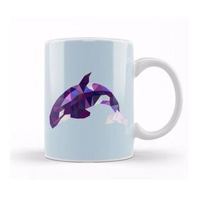 Humuts Geometric Animal Killer Whale Orca Kupa Bardak