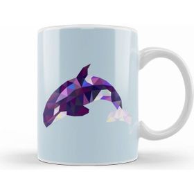 Humuts Geometric Animal Killer Whale Orca Kupa Bardak
