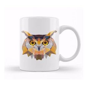 Humuts Geometric Animal Owl Kupa Bardak
