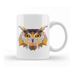 Humuts Geometric Animal Owl Kupa Bardak