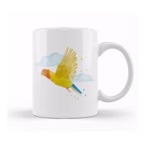 Humuts Geometric Animal Parrot Kupa Bardak