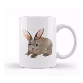Humuts Geometric Animal Rabbit Head Kupa Bardak