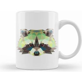 Humuts Geometric Animal Raccoon Kupa Bardak