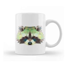Humuts Geometric Animal Raccoon Kupa Bardak