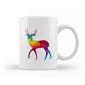 Humuts Geometric Animal Rainbow Deer Kupa Bardak