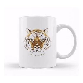 Humuts Geometric Animal Tiger Kupa Bardak