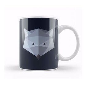 Humuts Geometric Animal Wolf Kupa Bardak