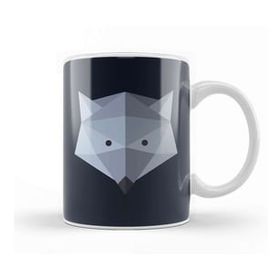 Humuts Geometric Animal Wolf Kupa Bardak