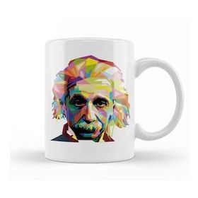Humuts Geometric Celebrity Albert Einstein Kupa Bardak