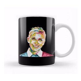 Humuts Geometric Celebrity Ellen Degeneres Kupa Bardak