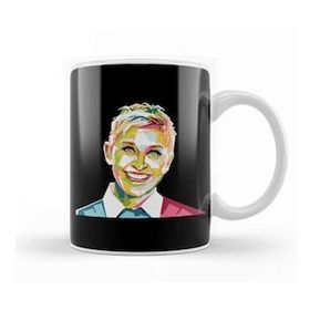 Humuts Geometric Celebrity Ellen Degeneres Kupa Bardak