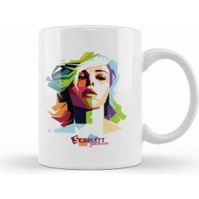 Humuts Geometric Celebrity Scarlett Johansson Kupa Bardak