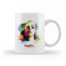 Humuts Geometric Celebrity Scarlett Johansson Kupa Bardak