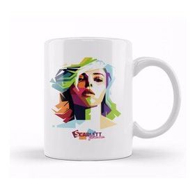 Humuts Geometric Celebrity Scarlett Johansson Tasse Kupa Bardak