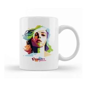 Humuts Geometric Celebrity Scarlett Johansson Tasse Kupa Bardak