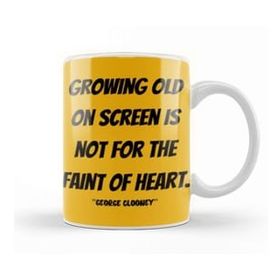 Humuts George Clooney Quotes Gift Vintage Retro Rainbow Style Kupa Bardak