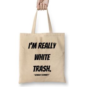 Humuts George Clooney Quotes Gift- Vintage Retro Rainbow Style Uzun Saplı Kadın Bez Çanta
