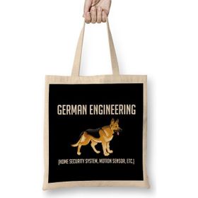 Humuts German Shepherd Engineering Home Security System Uzun Saplı Kadın Bez Çanta