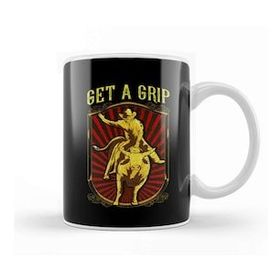 Humuts Get A Grip Bullrider Funny Competitive Bullriding Kupa Bardak