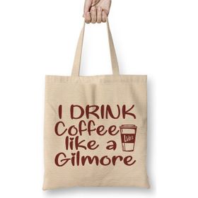 Humuts Gilmore Girls Drink Coffee Like A Gilmore Luke's Coffee T Gilmore Girls Fan Gift Brown Bez Çanta