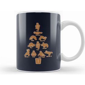 Humuts Gingerbread Man Yoga Christmas Kupa Bardak