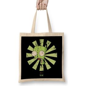 Humuts Gir Retro Japanese Invader Zim Bez Kadın Günlük Çanta