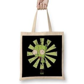 Humuts Gir Retro Japanese Invader Zim Bez Kadın Günlük Çanta