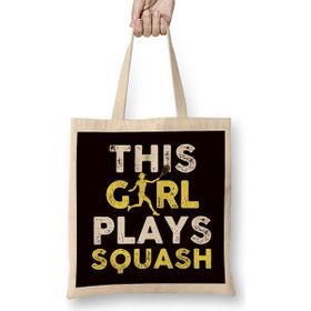 Humuts Girl Plays Squash Ball Sports Indoor Tennis Court Trainer Bez Uzun Saplı Açık Bej Rengi Çanta