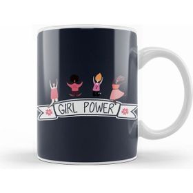 Humuts Girl Power Banner Jumping Girls Kupa Bardak