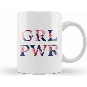 Humuts Girl Power Empowering Floral Background Kupa Bardak