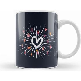 Humuts Girl Power Love Heart Kupa Bardak