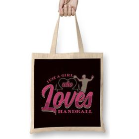 Humuts Girl Who Loves Handball Player Handballer Ball Sports Coach Bez Çanta