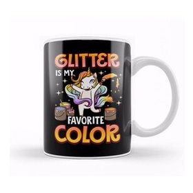 Humuts Glitter Is My Favorite Color Unicorn Rainbow Paint Kupa Bardak