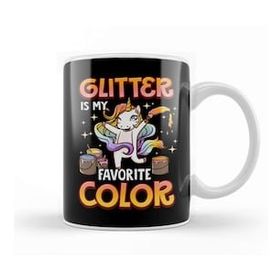 Humuts Glitter Is My Favorite Color Unicorn Rainbow Paint Kupa Bardak