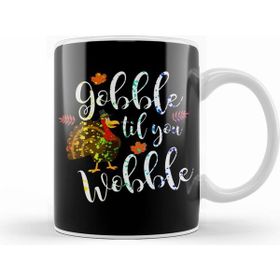 Humuts Gobble Til You Wobble Thanksgiving Paint Splatter Kupa Bardak
