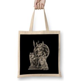 Humuts God Odin Norse Mythology Viking Paganism Medieval History Uzun Saplı Açık Bej Bez Çanta