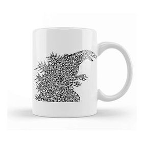 Humuts Godzilla Japanese Symbols Collage Kupa Bardak