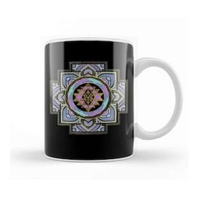 Humuts Golden Sri Yantra Sri Chakra In Pastel Lotus Kupa Bardak