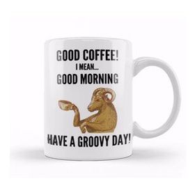 Humuts Good Mornıng Funny Coffee Drinks Lover Gift Quote Vintage Retro Rainbow Style Kupa Bardak