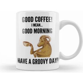Humuts Good Mornıng Funny Coffee Drinks Lover Gift Quote Vintage Retro Rainbow Style Kupa Bardak