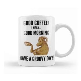 Humuts Good Mornıng Funny Coffee Drinks Lover Gift Quote Vintage Retro Rainbow Style Kupa Bardak