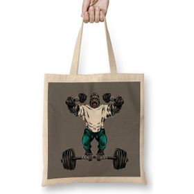 Humuts Gorilla Fitness Açık Bej Uzun Saplı Bez Çanta