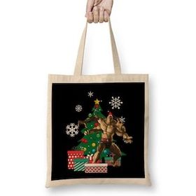 Humuts Goro Around The Christmas Tree Mortal Kombat Uzun Saplı Bez Çanta