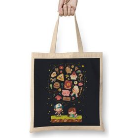 Humuts Gravity Falls Late Night Stories Açık Bej Uzun Saplı Bez Çanta