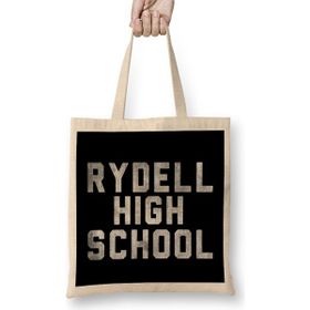 Humuts Grease Rydell High School Açık Bej Uzun Saplı Bez Çanta