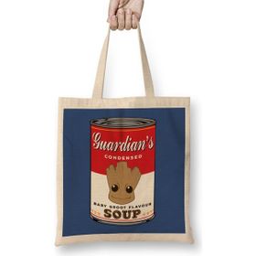 Humuts Guardians Of The Galaxy Baby Groot Soup Warhol Uzun Saplı Kadın Bez Çanta