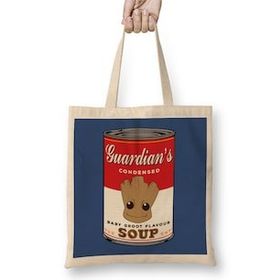 Humuts Guardians Of The Galaxy Baby Groot Soup Warhol Uzun Saplı Kadın Bez Çanta
