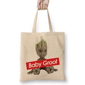Humuts Guardians Of The Galaxy Baby Groot Supreme Uzun Saplı Kadın Bez Çanta