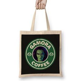 Humuts Guardians Of The Galaxy Gamora Coffee Starbucks Uzun Saplı Bez Kadın Günlük Çanta